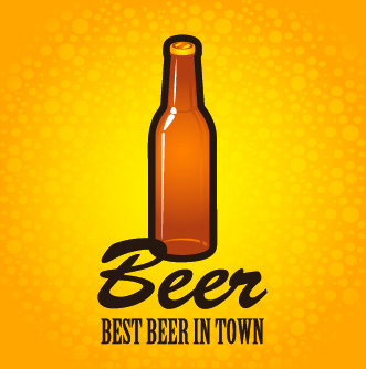 creative beer poster design vector 