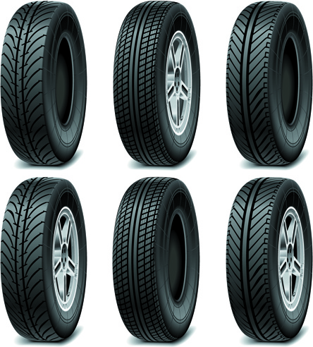 creative car tires vector design 