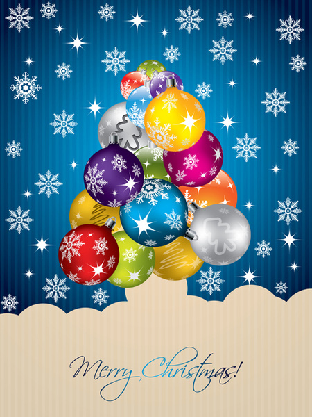 Xmas tree decorate vectors free download new collection