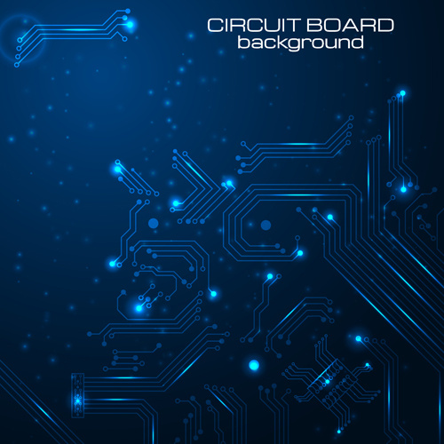 creative circuit board concept background vector