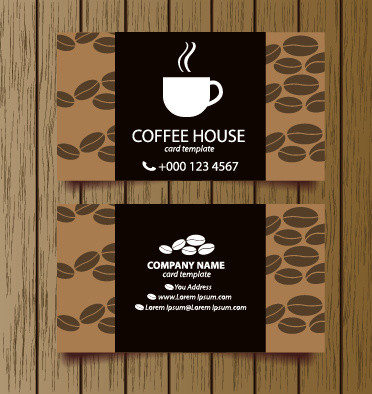 creative coffee house business cards vector graphic