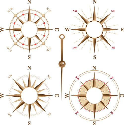 creative compass design elements vector