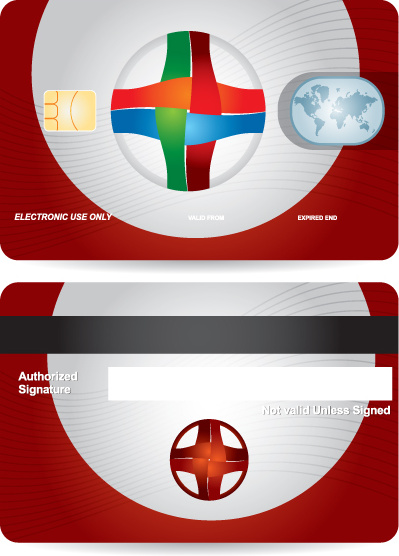 creative credit card design vector