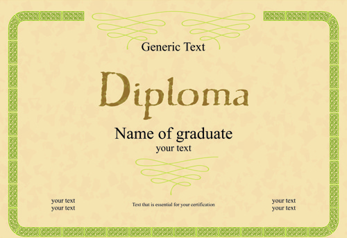 creative diploma and certificate design vector