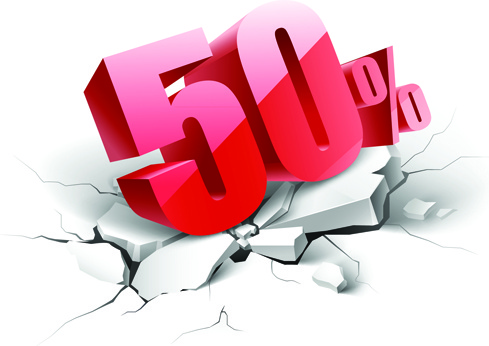 creative discount percent design vector background 