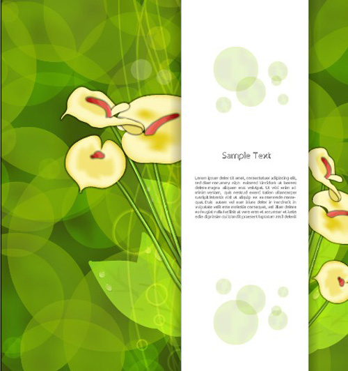 creative flowers and you text backgrounds vector