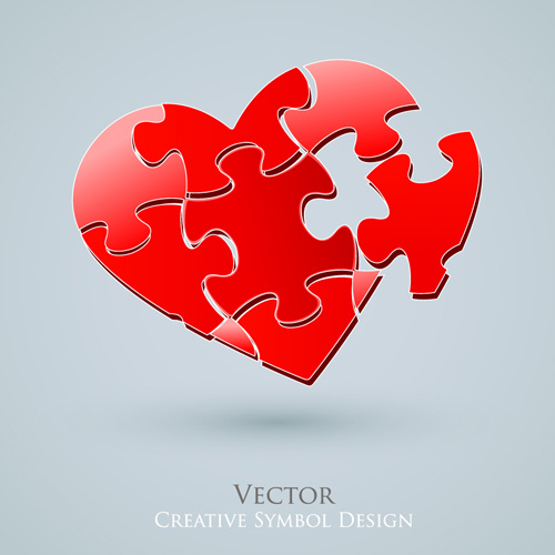 creative hearts vector 