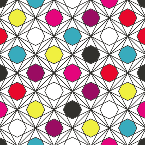 creative hexagon seamless pattern vector