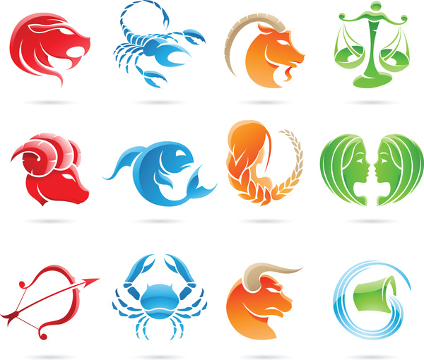 creative horoscope design vector 