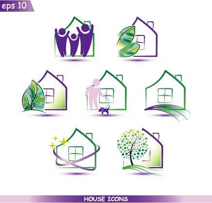 creative house icons design graphic vector
