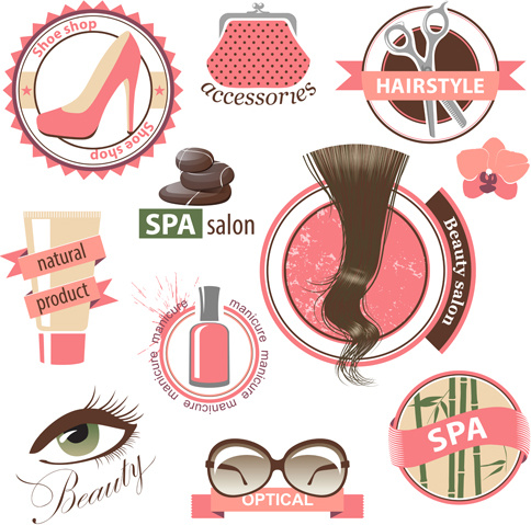 Creative Makeup Logos And Labels Vector Free Vector In Encapsulated Postscript Eps Eps Vector Illustration Graphic Art Design Format Format For Free Download 1 02mb