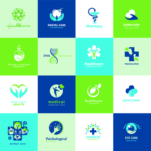 Creative Medical And Healthcare Logos Vector Set Free Vector In