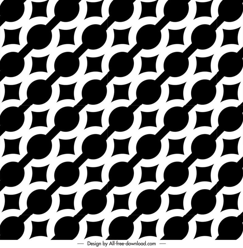 creative pattern black white repeating circles lines 