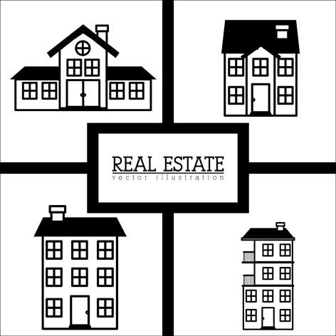 creative real estate illustration vectors