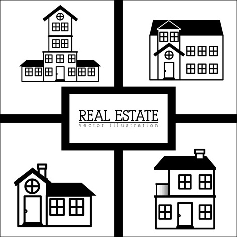 creative real estate illustration vectors