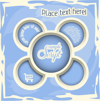 creative retro infographic design vector 