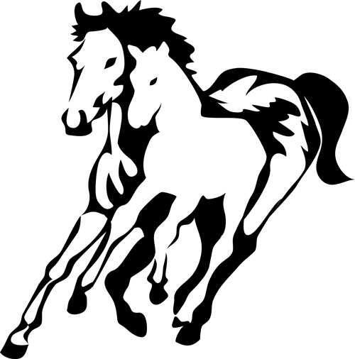 Running horse silhouette clip art free free vector download (223,318