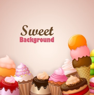 creative sweets vector background art 