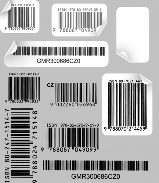 barcode templates modern black white sketch