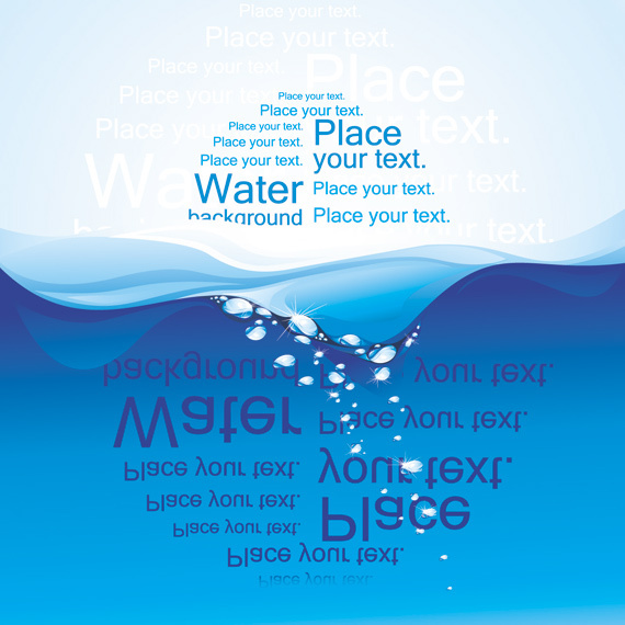 creative water wave background vector