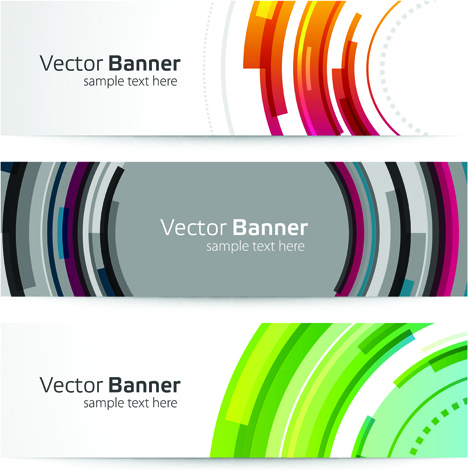 creative website headers banner vector set