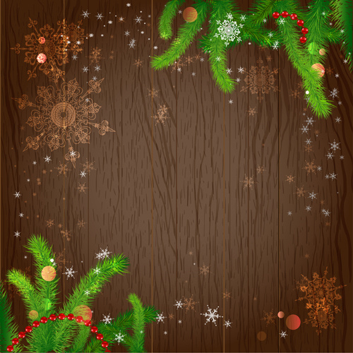 creative xmas decorations with wooden background