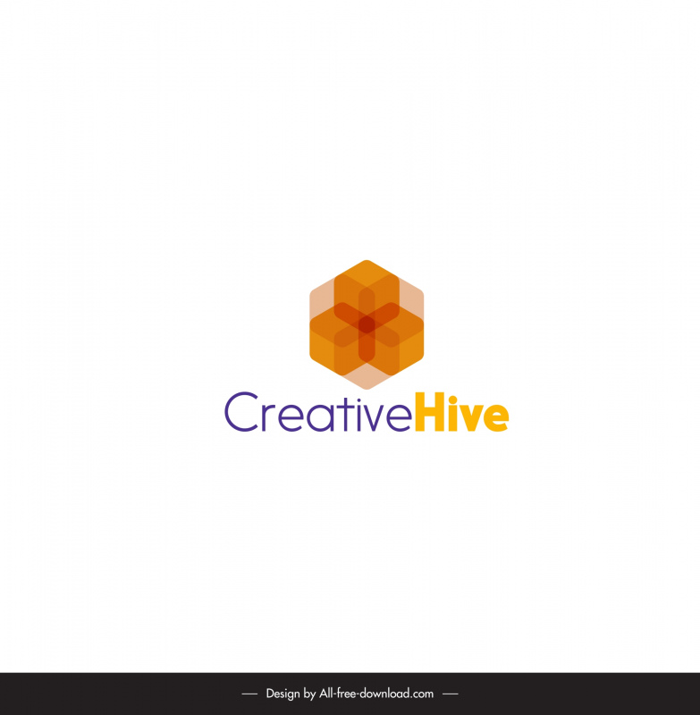 creativehive the logo template geometric structure blurry