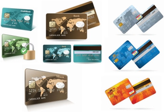 credit card bank card vector