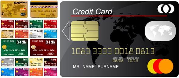 credit card template design vector