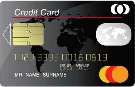 credit card vector template set