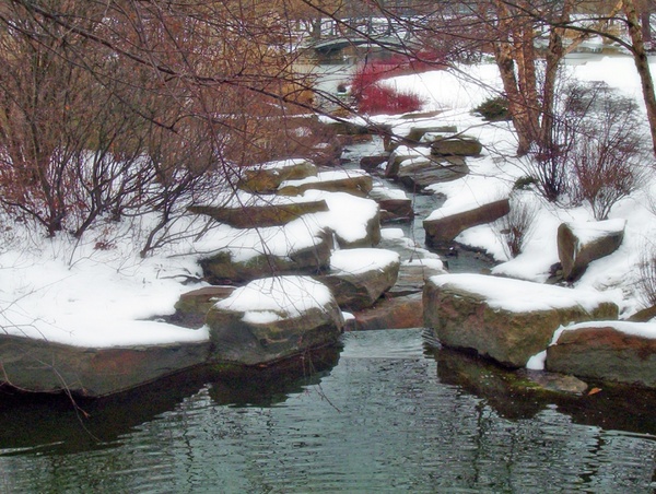 creek in snow