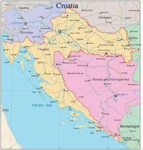 Croatia map vector 