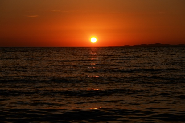 croatia sea sunset