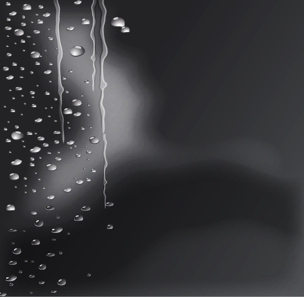 decorative background template wet droplets dark black white