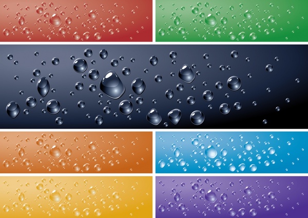 wet surface templates colorful modern sketch droplets decor