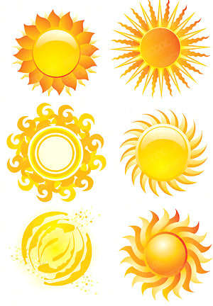 crystal style sun icon vector