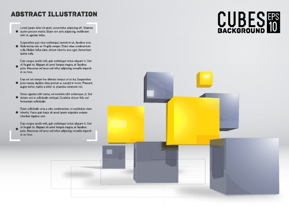 cubes abstract background art vector