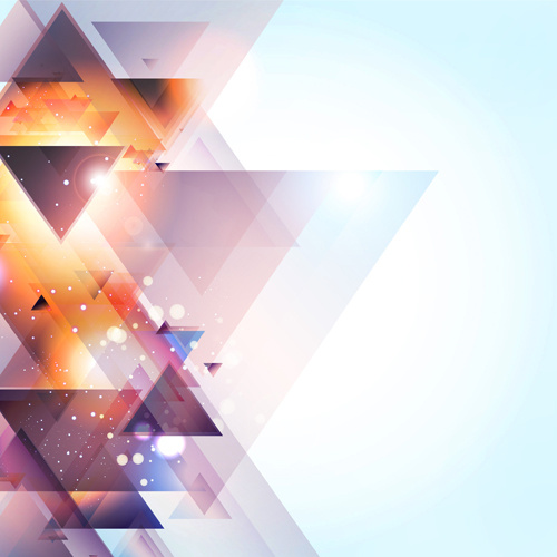 cubes triangle shiny background vector