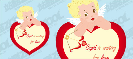 Cupid's lovely Venus icon vector material