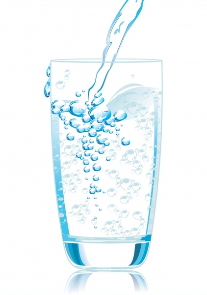water glass icon droplets pouring design