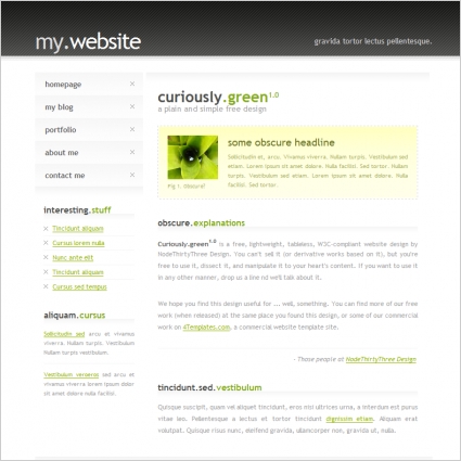 Curiously Green 1.0 Template