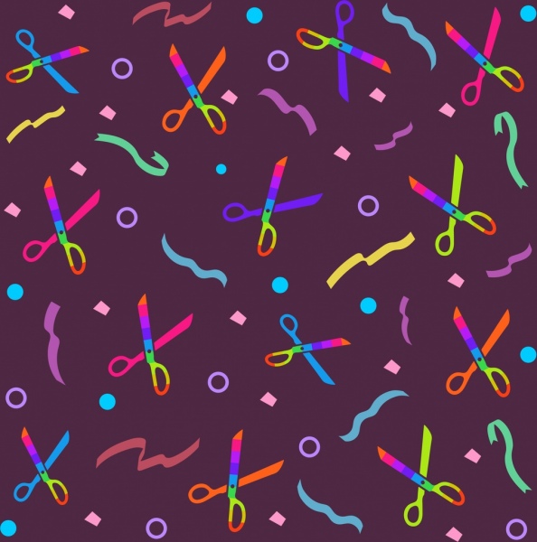 cut pieces background colorful repeating icons