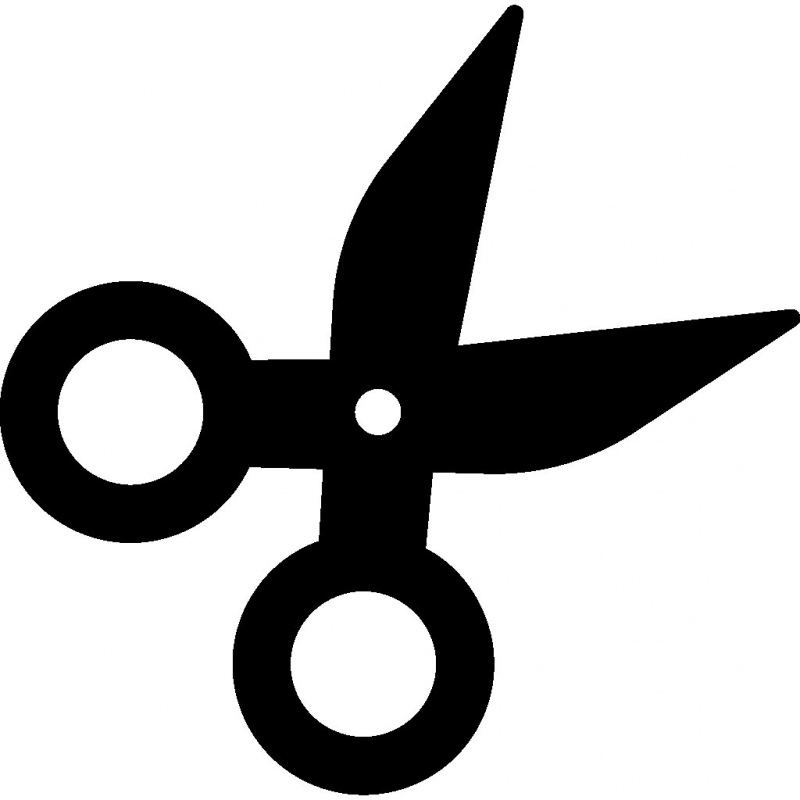 cut sign icon flat silhouette scissors sketch