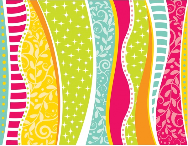decorative pattern bright colorful abstract decor curved lines