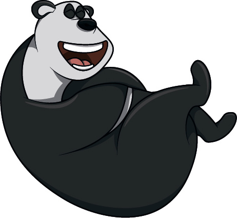 cute cartoon panda desgin vector