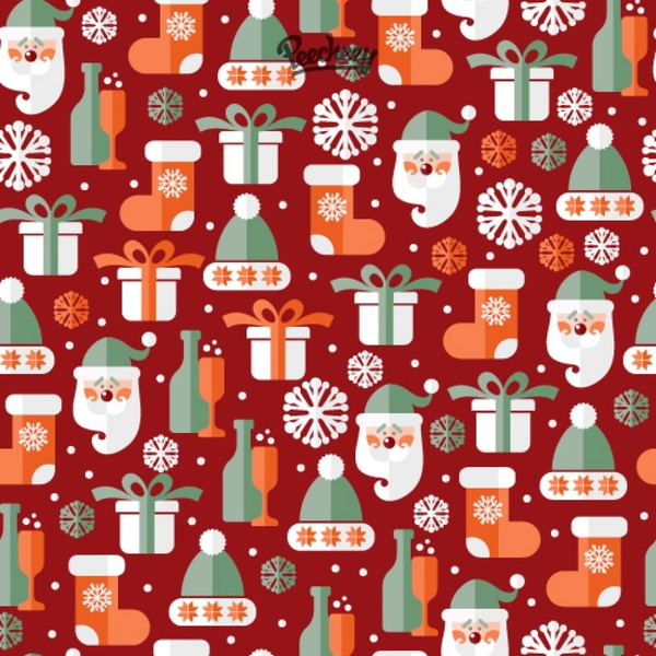 Free Vector  Cute christmas seamless pattern
