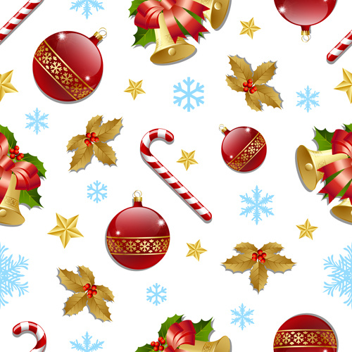 Download Cute christmas seamless pattern vector Free vector in ...