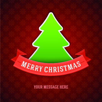 cute christmas tree backgrounds vector