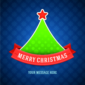 cute christmas tree backgrounds vector
