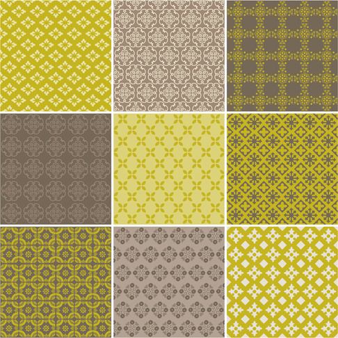 cute floral decor pattern vector 